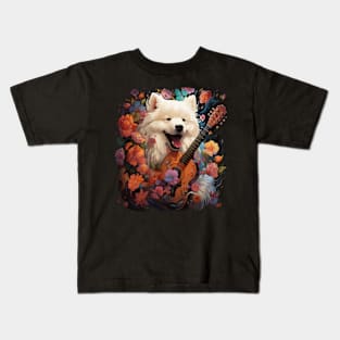 Samoyed Playing Guitar Kids T-Shirt